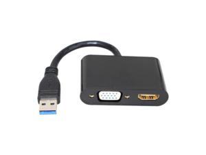 USB 3.0 to VGA/HDMI-compatible converter 2 in 1 HD video external extender support split screen for PC laptop HDTV TV-Box
