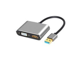 USB 3.0 to VGA/HDMI-compatible converter 2 in 1 driver-HD video external extender for PC laptop TV TV-Box