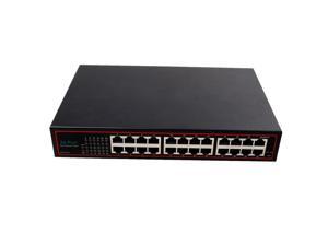 24 Port RJ45 Ethernet Network Switch 10/100Mbps VLAN support Unmanaged Network Desktop Metal Housing Switch Lightning protection
