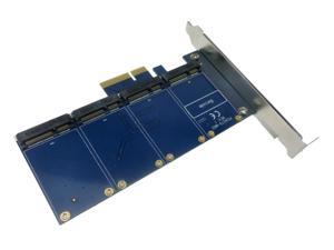 4 Port mSATA Raid Card Converter SSD Adapter PCI-Express X2 Controller 6Gb/s RAID0 1 10