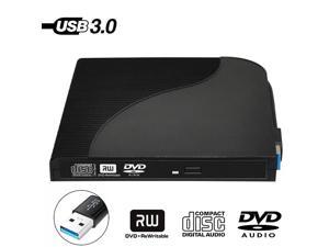 USB 3.0 Portable External DVD-RW/CD-RW Burner Writer Rewriter Optical Disc Drive CD DVD ROM Player For Laptop PC Desktop HP