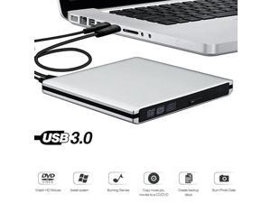 Ultra Slim External USB 3.0 High Speed CD-RW DVD-RW Super Drive Player Writer Burner for HP ASUS DELL Samsung Lenovo , PC Laptop