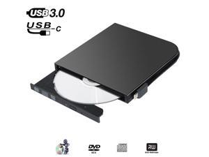 Universal Type C USB 3.0 External DVD/CD/ VCD Burner RW SVCD Drive Player Optical Drive for Mac/PC/Apple Laptop/OS/Windows