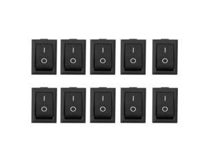 10PCs 2-Pin Switch Rocker On/Off 2-Position Plastic Industrial Accessories Black KCD1-101 Toggle Switch