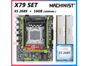 Machinist X79 Motherboard LGA 2011 Set Kit Intel Xeon E5 2689 Processor DDR3 16GB(2*8GB) RAM Memory Four channel X79 V2.82
