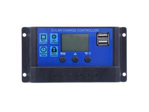 Solar Panel Controller LCD Display Charge Control Dual USB Output 12V/24V 20A Solar Charge Controller