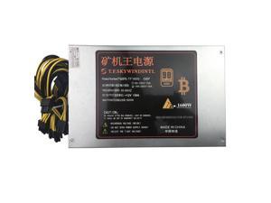 T.F.SKYWINDINTL 1600W PC Power Supply PSU Mining S9 S7 A8 A7 A6 A3 E9 T9 V9 D3 L3+ Antminer S9 Apw3 6 pin Ethereum Coin Bitcoin