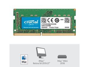 CT32G4S266M Crucial 32GB DDR4-2666(PC4-21300) SODIMM •2666MT/s •1.2V • CL-19( 19-19-19) •Unbuffered • NON-ECC Memory for Mac Mini 2018 iMac Retina 2019 27" CT32G4S266M Crucial 32GB DDR4-2666(PC4-21300) SODIMM •2666MT/s •1.2V • CL-19( 19-19-19) •Unbuffered • NON-ECC Memory for Mac Mini 2018 iMac Retina 2019 27"