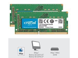 CT16G4S266M Crucial 16GB DDR4-2666(PC4-21300) SODIMM •1.2V • CL-19(19-19-19) • Unbuffered •NON-ECC •260Pins • Notbook Memory For iMac Retina 5K 2017 27'' iMac Retina 5K 2019 27" Mac Mini 2018 CT16G4S266M Crucial 16GB DDR4-2666(PC4-21300) SODIMM •1.2V • CL-19(19-19-19) • Unbuffered •NON-ECC •260Pins • Notbook Memory For iMac Retina 5K 2017 27'' iMac Retina 5K 2019 27" Mac Mini 2018