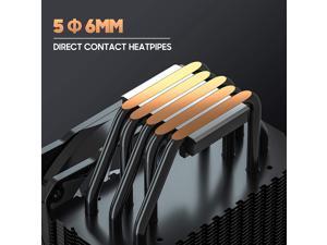 CPU Cooler with 5 Direct Contact Heatpipes, ARESGAME RIVER 5 CPU Air Cooler for Intel/AMD with 120mm SYNC ARGB PWM Fan (5V ARGB HEADER Is Required on Motherboard) CPU Cooler with 5 Direct Contact Heatpipes, ARESGAME RIVER 5 CPU Air Cooler for Intel/AMD with 120mm SYNC ARGB PWM Fan (5V ARGB HEADER Is Required on Motherboard)