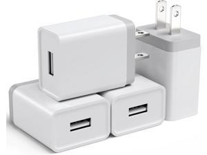 USB Wall Charger Block 12W  4 Pack USB Plug USB Charging Block 24A5V Power Adapter Box Cube Compatible with iPhone 13 12 11 Pro Max SE XS XR X 8 7 6 6S Plus Samsung LG Moto Android Brick
