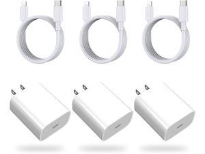 3Pack iPhone Charger Fast Charger for iPhone 20W PD Power Adapter Wall Charger with USB C Cable Compatible with iPhone 1414 Pro14 Pro Max14 Plus131211 iPad Pro and More