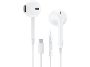 USB C Headphones Wired TypeC Earbuds for Samsung Galaxy Wired Earphones Noise Isolation Deep Bass Stereo Sound Headset with Mic Volume Control Headphones for for iPad Pro Air Mini Google OnePlus