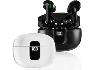 Wireless Earbuds 2pack 50Hrs Playtime Bluetooth Earbuds Built in Noise Cancellation Mic with Charging Case Bluetooth Headphones with Stereo Sound IPX7 Waterproof Ear Buds for iPhone and Android
