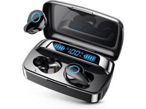 Bluetooth Headphones Wireless Earbuds 132Hr Playtime Sports Ear Buds with 1800mAh Digital Display Charging Case IPX5 Waterproof Headset with Microphone Cordless Earphone for iPhone Andriod TV