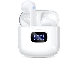 Wireless Earbuds Bluetooth 53 Headphones 40Hrs Playtime with Charging Case IPX5 Waterproof Stereo inEar Earphones with Microphone for iPhone Android Cell Phone Sports Workout Gaming White