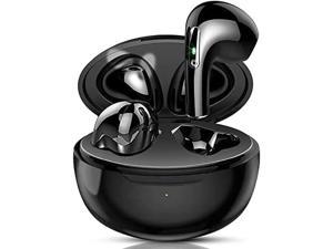 Bluetooth Headphones V53 Wireless Earbuds 48 Hrs Battery Life with Wireless Charging Case  LED Deep Bass IPX6 Stereo for iPhone  Android Black