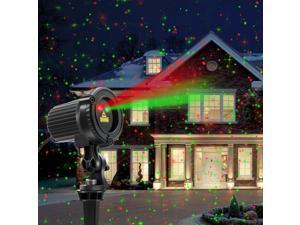 Christmas Projector Lights Outdoor Red and Green Moving Outdoor Projection Lights Waterproof Christmas Garden House Decoration