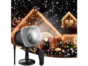 Christmas Snowfall Projector Lights Indoor Outdoor Holiday Lights with Remote Control White Snow for Halloween Xmas Party Wedding Garden Landscape DecorationSnow Spots