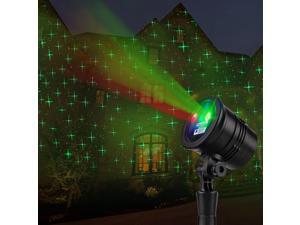 Christmas Projector Lights Outdoor Led Christmas Laser Lights Landscape Spotlight Red and Green Star Show Waterproof with Remote Decorative Patterns for Indoor Outdoor Garden Patio Wall Holiday