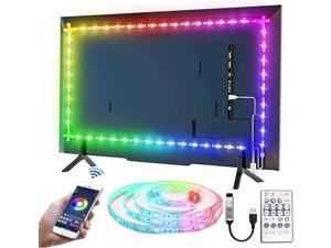 Smart TV LED Backlight 82 ft Strip Lights with App Control Remote Music Sync RGB Color Changing Dimmable Light Strip for 3043in TV Light Dcor