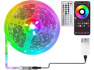 LED Strip Lights, 4 Pre-Cut Waterproof RGB Small LED Light Strip Kit  Dimmable