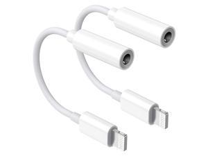 iPhone Headphone Jack Adapter 2 Pack Lightning to 35 mm Earbuds Converter Aux Earphones Cable Audio Connector Cord Compatible with iPhone 12SE11XRXsX8iPadiPod