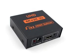 4K Ultra HD Video of HDMI Splitter 1 to 2 HDMI Male to Dual HDMI Female Displays with 3D for HDTV