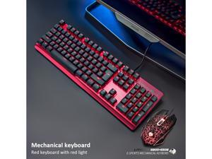 RGB Mechanical Gaming Keyboard Wired 104 Key Aluminium Alloy Wire Drawing Keyboard and Mouse 2 in 1 LED Backlit Water Resistant Compatible with Desktop PC Computer Windows Linux Ps4 Xbox one Mac RGB Mechanical Gaming Keyboard Wired 104 Key Aluminium Alloy Wire Drawing Keyboard and Mouse 2 in 1 LED Backlit Water Resistant Compatible with Desktop PC Computer Windows Linux Ps4 Xbox one Mac