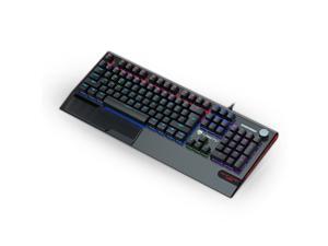 Rgb 104 Keys Mechanical Keyboard Usb Wired Aluminum Alloy Panel Luminous Rainbow Backlit Gaming Keyboard With Multi-Function Control Knob Compatible For Multi-Device Connection Blue Switch Rgb 104 Keys Mechanical Keyboard Usb Wired Aluminum Alloy Panel Luminous Rainbow Backlit Gaming Keyboard With Multi-Function Control Knob Compatible For Multi-Device Connection Blue Switch