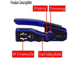 DP-iot LBER RJ45 Crimp Tool Pass Through Cutter for Cat6 Cat5 Cat5E 8P8C Modular Connectors All-In-One Wire Tool DP-iot LBER RJ45 Crimp Tool Pass Through Cutter for Cat6 Cat5 Cat5E 8P8C Modular Connectors All-In-One Wire Tool