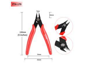 Wire  Cable Cutters Small Wire Nippers with Internal Spring, Side Cutting Pliers,DIY Multi Functional Repair Tools  5 Inches, Red