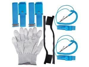 Antistatic Wrist Strap 4Pack Components Anti-Static Wrist Straps Equipped ESD Antistatic Gloves and Antistatic Cleaning Brush