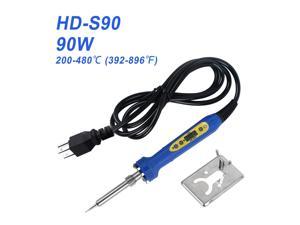 90W HD-S90 Electric soldering iron LCD Digital Display Adjustable Temperature Soldering iron Tips 110V Welding Solder Tools