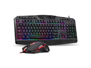 Redragon S101 Wired Gaming Keyboard and Mouse Combo for xbox One ps4 RGB Backlit Gaming Keyboard with Multimedia Keys Wrist Rest and Red Backlit Gaming Mouse 3200 DPI for Windows PC Gamers (Black) Redragon S101 Wired Gaming Keyboard and Mouse Combo for xbox One ps4 RGB Backlit Gaming Keyboard with Multimedia Keys Wrist Rest and Red Backlit Gaming Mouse 3200 DPI for Windows PC Gamers (Black)