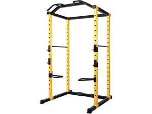 HulkFit 1000-Pound Capacity Multi-Function Adjustable Power Cage with J-Hooks, Dip Bars and Other Optional Attachments HulkFit 1000-Pound Capacity Multi-Function Adjustable Power Cage with J-Hooks, Dip Bars and Other Optional Attachments