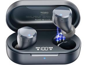 TOZO T12 Wireless Earbuds Bluetooth Headphones Premium Fidelity Sound Quality Wireless Charging Case Digital LED Intelligence Display IPX8 Waterproof Earphones Built-in Mic Headset for Sport Blue TOZO T12 Wireless Earbuds Bluetooth Headphones Premium Fidelity Sound Quality Wireless Charging Case Digital LED Intelligence Display IPX8 Waterproof Earphones Built-in Mic Headset for Sport Blue