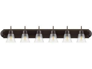 Quorum 5094-6-286 Vanity, 6-Light 600 Total Watts, Oiled Bronze Quorum 5094-6-286 Vanity, 6-Light 600 Total Watts, Oiled Bronze