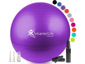 SmarterLife Exercise Ball for Yoga, Balance, Stability - Fitness, Pilates, Birthing, Therapy, Office Ball Chair, Classroom Flexible Seating - Anti Burst, Non Slip, Premium Workout Guide SmarterLife Exercise Ball for Yoga, Balance, Stability - Fitness, Pilates, Birthing, Therapy, Office Ball Chair, Classroom Flexible Seating - Anti Burst, Non Slip, Premium Workout Guide