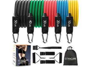 Resistance Bands Set with Handle (11pcs) - Up to 150lbs Workout Bands with 5 Stackable Exercise Bands, Door Anchor, Handles, Legs Ankle Straps for Home Workouts, Gym, Yoga for Men/Women Resistance Bands Set with Handle (11pcs) - Up to 150lbs Workout Bands with 5 Stackable Exercise Bands, Door Anchor, Handles, Legs Ankle Straps for Home Workouts, Gym, Yoga for Men/Women