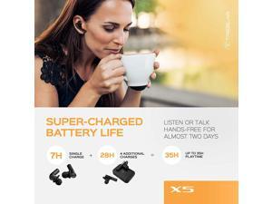 True Wireless Earbuds TREBLAB X5 Bluetooth 5.0 with Microphone 35H Playtime Noise Cancelling Headphones TWS Cordless Earphones w/Deep Bass for Sports/Running/Workout w/Charging Case Black True Wireless Earbuds TREBLAB X5 Bluetooth 5.0 with Microphone 35H Playtime Noise Cancelling Headphones TWS Cordless Earphones w/Deep Bass for Sports/Running/Workout w/Charging Case Black