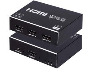 1x3 HDMI Splitter, 1 in 3 Out HDMI Splitter Audio Video Distributor Box Support 3D & 4K x 2K Compatible for HDTV, STB, DVD, PS3, Projector Etc 1x3 HDMI Splitter, 1 in 3 Out HDMI Splitter Audio Video Distributor Box Support 3D & 4K x 2K Compatible for HDTV, STB, DVD, PS3, Projector Etc