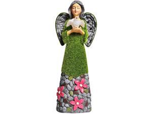 ASAWASA Flocked Solar Garden Statues and Sculptures Outdoor Decor,Garden Figurines with Solar Powered Lights for Patio,Lawn,Yard Art Decoration Garden Gift,3.9x3.0x10.0 Inch(Angel of Peace) ASAWASA Flocked Solar Garden Statues and Sculptures Outdoor Decor,Garden Figurines with Solar Powered Lights for Patio,Lawn,Yard Art Decoration Garden Gift,3.9x3.0x10.0 Inch(Angel of Peace)