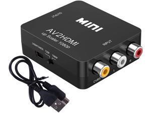TraderPlus RCA to HDMI Converter Adapter 3 RCA AV CVBS Composite Video to 1080p and 720p HDTV with USB Charge Cable for PC Laptop Xbox PS4 PS3 TV STB VHS VCR Camera DVD - Black TraderPlus RCA to HDMI Converter Adapter 3 RCA AV CVBS Composite Video to 1080p and 720p HDTV with USB Charge Cable for PC Laptop Xbox PS4 PS3 TV STB VHS VCR Camera DVD - Black