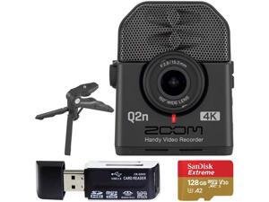 Zoom Q2n-4K Ultra High Definition Handy Video Recorder + 128GB Memory Card with SD Adapter + USB Card Reader + Table Tripod Hand Grip Zoom Q2n-4K Ultra High Definition Handy Video Recorder + 128GB Memory Card with SD Adapter + USB Card Reader + Table Tripod Hand Grip