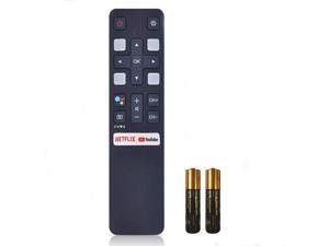 RC802V Voiced Remote Control for TCL Android 4K UHD Smart TV 65P8S 65P8 55P8S 55P8 49P30FS 55EP680 49S6800 49S6510FS 32S6500 32S6800S 40S6510FS Controller with Two Batteries