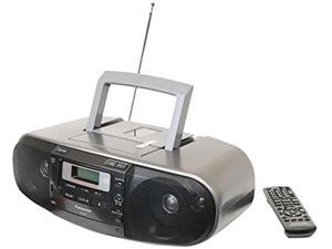Panasonic RX-D55GC-K Boombox  High Power MP3 CD AM/ FM Radio Cassette Recorder with USB & Music Port Sound with 2-Way 4-Speaker (Black)