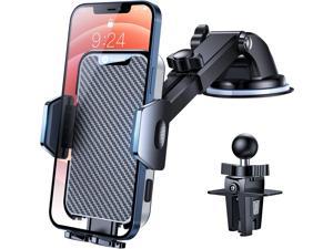 360 Degree Swivel with 3M VHB Tape Universal Adjustable Magnetic Car Mount Aluminum Dashboard Phone Mount Stand for Truck Car & Van Rokform Cell Phone Holder Black