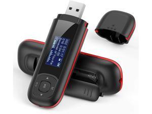 AGPTEK U3 USB Stick Mp3 Player, 8GB Music Player Supports Replaceable AAA Battery, Recording, FM Radio, Expandable Up to 128GB, Black AGPTEK U3 USB Stick Mp3 Player, 8GB Music Player Supports Replaceable AAA Battery, Recording, FM Radio, Expandable Up to 128GB, Black