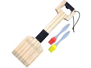 Armour Shell Cedar Wood Grill Scraper - BBQ Brush Scrubber Tools with Barbecue Grilling Brushes Accessories for Men. the Ultimate Gift for Your Husband, Father, Boss, That They Will Surely Love From